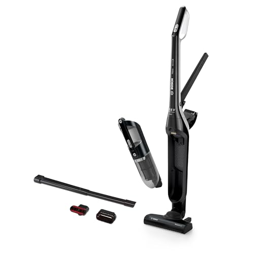 Bosch Akku-Staubsauger Flexxo 2in1 Serie 4 BBH32101, kabelloser Handstaubsauger, beutellos, hohe Saugleistung, Lange Laufzeit, Kurze Ladezeit, Fugendüse, alle Bodenarten, schwarz von Bosch Hausgeräte