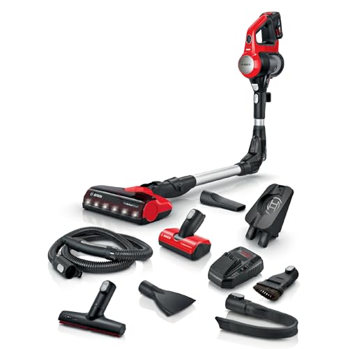 Bosch Akku-Staubsauger Unlimited 7 ProAnimal BKS711PET, kabelloser Tierhaar-Staubsauger, beutellos, Knickrohr, Hygiene-Filter, 10 Jahre Motorgarantie, XXL-Polsterdüse, LED-Beleuchtung, Turbostufe, rot Bosch Akku-Staubsauger Unlimited 7 ProAnimal BKS711PET, kabelloser Tierhaar-Staubsauger, beutellos, Knickrohr, Hygiene-Filter, 10 Jahre Motorgarantie, XXL-Polsterdüse, LED-Beleuchtung, Turbostufe, rot von Bosch Hausgeräte