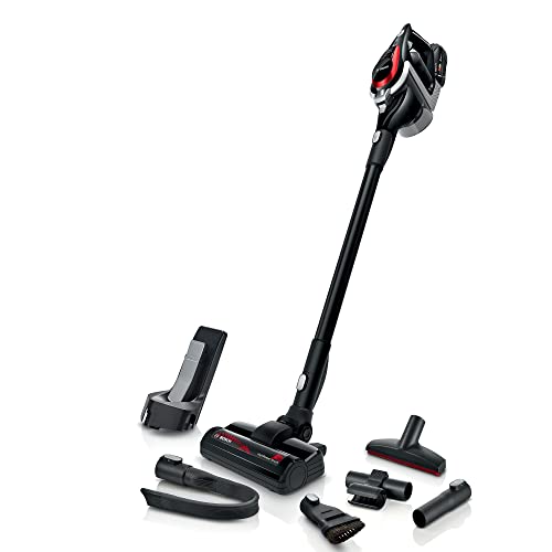 Bosch Akku-Staubsauger Unlimited ProPower Serie 8 BSS81POW1, kabelloser Handstaubsauger, beutellos, Hygiene-Filter, hohe Saugleistung, Lange Laufzeit, schnelles Laden, Fugendüse, schwarz von Bosch Hausgeräte
