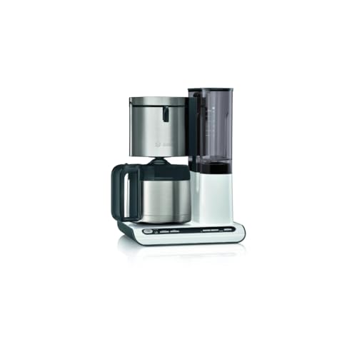 Bosch Filterkaffeemaschine Styline TKA8A681, Aroma Sensor, Edelstahl-Thermokanne 1,1 L, für 8-12 Tassen, Abschaltautomatik, Entkalkungssystem, Tropfstopp, abnehmbarer Wassertank (1 L), 1100 W, weiß von Bosch Hausgeräte