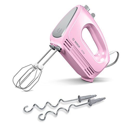 Bosch Handrührer CleverMixx Fun MFQ2210K, 2 Rührbesen, 2 Edelstahl-Knethaken,spülmaschinengeeignet, 4 Stufen plus Turbostufe, 375 W, rosa von Bosch Hausgeräte