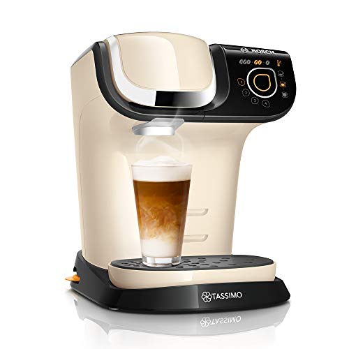 Bosch Hausgeräte Tassimo My Way 2 Kapselmaschine TAS6507 Kaffeemaschine, mit Wasserfilter, über 70 Getränke, Personalisierung, vollautomatisch, einfache Zubereitung,1.500 Watt,1,3 Liter,creme von Bosch Hausgeräte