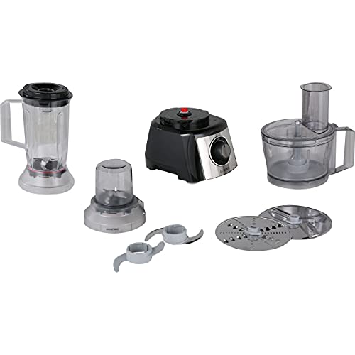 Bosch Kompakt-Küchenmaschine MultiTalent 3 Plus MCM3PM386, 50 Funktionen, Rührschüssel 2,3 L, Mixer 1,0 L, Universalmesser, schneiden und raspeln (fein,grob), Schlagscheibe (Sahne), 900 W, schwarz von Bosch Hausgeräte