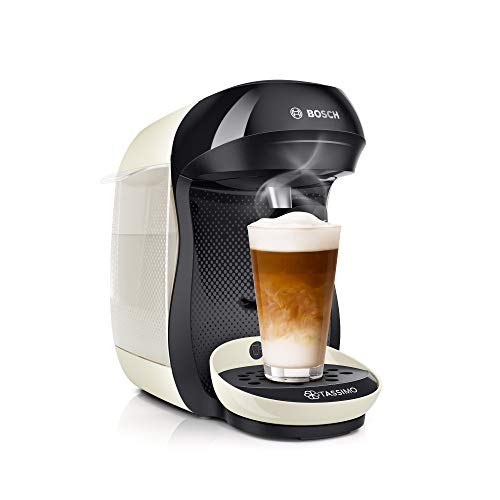 Tassimo Happy Kapselmaschine TAS1007 Kaffeemaschine by Bosch, über 70 Getränke, vollautomatisch, geeignet für alle Tassen, platzsparend, 1400 Watt, 0.7 liters ,creme/antharzit von Bosch Hausgeräte