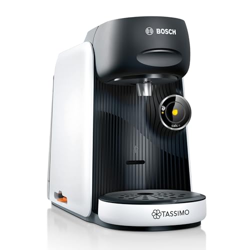 Bosch Tassimo finesse friendly Kapselmaschine TAS164E, 70 Getränke, intensiverer Kaffee auf Kopfdruck, Abschaltautomatik, nachhaltig, perfekt dosiert, 1400 W, weiß/schwarz von Bosch Hausgeräte