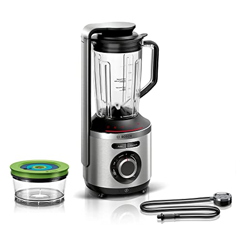 Bosch Vakuum-Standmixer, Smoothie Maker, 37.000 U/min, 1000 W, 4 Automatikprogramme, Vakuum- Frischhaltebehälter, VitaPower Serie 8 MMBV622M von Bosch Hausgeräte