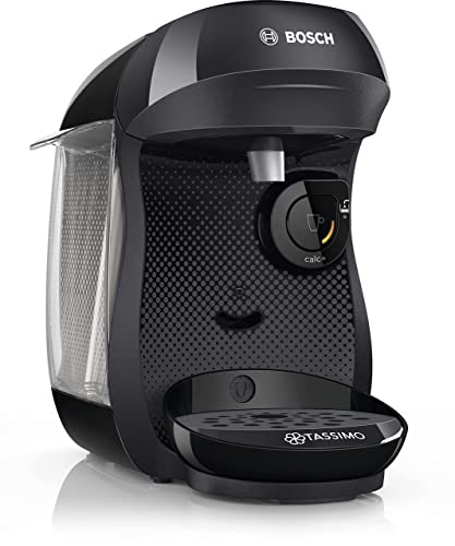 Bosch Tassimo Happy Kapselmaschine TAS1002N Kaffeemaschine by Bosch, über 70 Getränke, vollautomatisch, geeignet für alle Tassen, platzsparend, 1400 W, schwarz/anthrazit von Bosch Hausgeräte