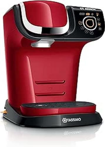 Tassimo My Way 2 Kapselmaschine TAS6503 Kaffeemaschine by Bosch, mit Wasserfilter, über 70 Getränke, Personalisierung, vollautomatisch, einfache Zubereitung, 1.500 Watt, 1,3 Liter, rot von Bosch Hausgeräte