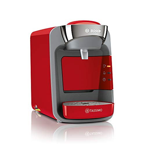 Tassimo Suny Kapselmaschine TAS3208 Kaffeemaschine by Bosch, über 70 Getränke, vollautomatisch, geeignet für alle Tassen, nahezu keine Aufheizzeit, 1300 W, rot/anthrazit von Bosch Hausgeräte