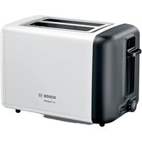Bosch Haushalt TAT3P421DE Toaster mit eingebautem Brötchenaufsatz Weiß, Schottermatte, grau von Bosch Haushalt