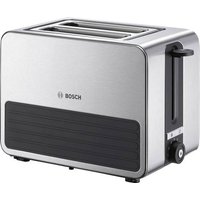 Bosch Haushalt TAT7S25 Toaster mit eingebautem Brötchenaufsatz Edelstahl, Schwarz von Bosch Haushalt