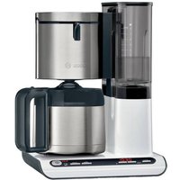 Bosch Haushalt TKA8A681 Kaffeemaschine Edelstahl, Weiß Fassungsvermögen Tassen=8 Isolierkanne von Bosch Haushalt