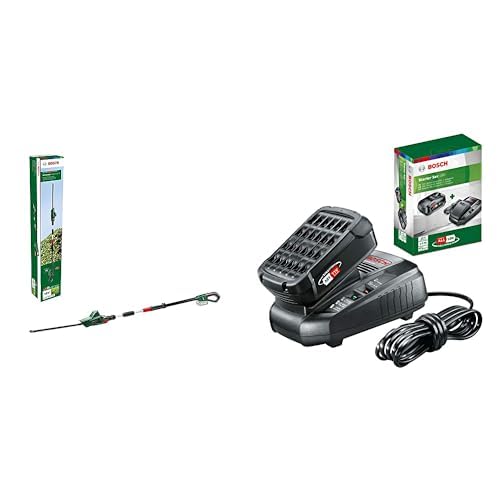 Bosch 06008B3001 Schnurlose Teleskop-Heckenschere UniversalHedgePole 18 (ohne Akku und Ladegerät) & Starter-Set 18V (2.5 Ah Akku, 18 Volt System, Ladegerät, im Karton) von Bosch Home and Garden