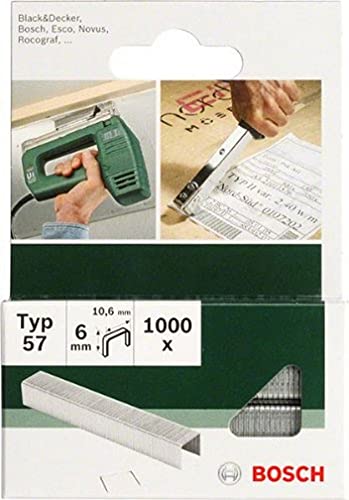 Bosch 1000x Klammer Typ 54 (Papier, Folien, Kunststoffplatten, Tapetenkleister, Akustikplatten, GFK, 12.9 x 1.25 x 14 mm, Zubehör Tacker) von Bosch Accessories