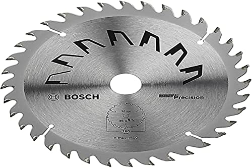 Bosch 1x Kreissägeblatt Precison (Sägeblatt für Holz, Ø 160 x 2.5/1.5 x 20/16 mm, 36 Zähne, ATB, mit 1x Reduzierring 16 mm, Zubehör Kreissäge) von Bosch Accessories