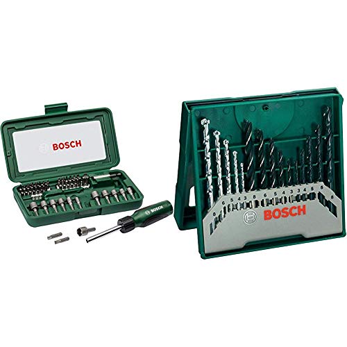 Bosch 46tlg. Schraubendreher-Set & 15tlg. Mini-X-Line Mixed-Set von Bosch Home and Garden