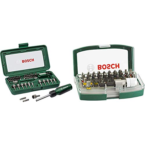 Bosch 46tlg. Schraubendreher-Set & 32tlg. Schrauberbit-Set mit Farbcodierung von Bosch Home and Garden