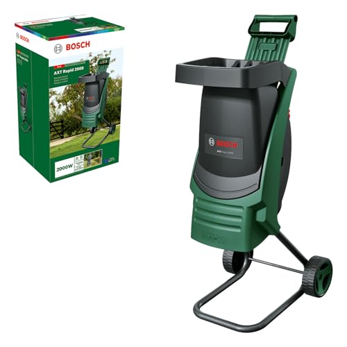 Bosch Home and Garden AXT Rapid 2000 Häcksler (zum leistungsstarken Häckseln von Gartenabfällen; kraftvoller 2000-W-Motor) von Bosch Home and Garden