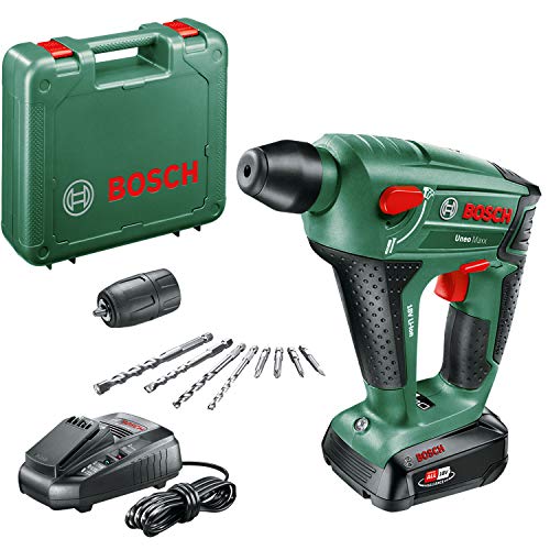 Bosch Home and Garden Bosch Akku Bohrhammer Uneo Maxx (1 Akku, 18-Volt-System, max. Bohrdurchmesser in Beton 10 mm, im Koffer) von Bosch Home and Garden