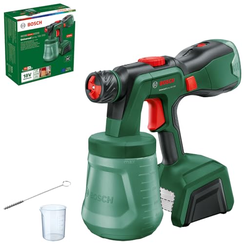 Bosch Akku-Farbsprühsystem UniversalSpray 18V-300 (zum Sprühen von Dispersions-/Latexfarben, Lasuren und Lacken; 2 m²/min; 1200-ml-Becher; 18V-System; ohne Akku) von Bosch Home and Garden