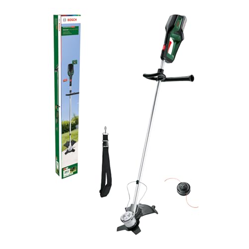 Bosch Akku-Freischneider AdvancedBrushCut 36V-23-750 (für anspruchsvolleres Freischneiden; 36-Volt-System; Schnittkreisdurchmesser: 33 cm (Faden), 23 cm (Messer);1 x Akku 2,0 Ah und Ladegerät von Bosch