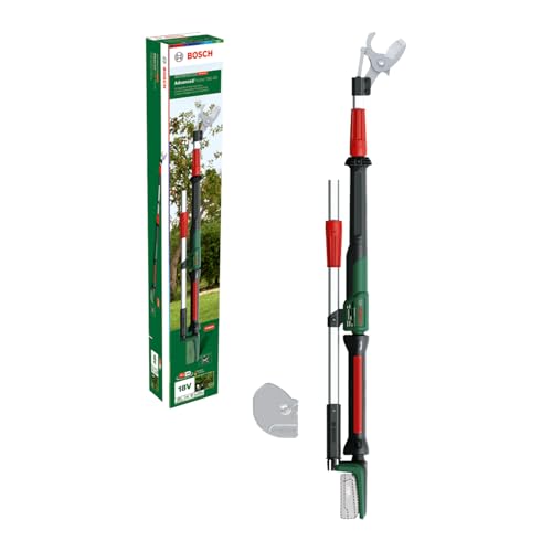 Bosch Akku-Gartenschere AdvancedPrune 18V-45 (für müheloses Schneiden von Ästen bis 45 mm; 18-Volt-System; bis zu 600 Schnitte; mit Verlängerungsstange, ohne Akku oder Ladegerät) von Bosch