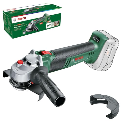 Bosch Akku-Kompakt-Winkelschleifer UniversalGrind 18V-75 (Ohne Akku; 18 Volt System; zum Schleifen, Trennen und Bürsten in verschiedenen Materialien; 125mm Schleifscheibendurchmesser; im Karton) von Bosch