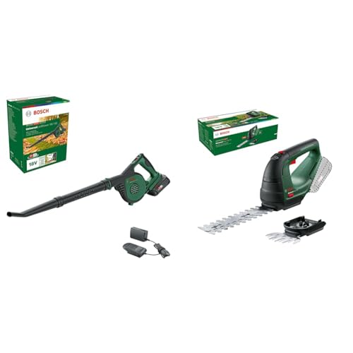 Bosch Akku-Laubbläser UniversalLeafBlower 18V-130 & Akku-Grassschere/Heckenschere AdvancedShear 18V-10 von Bosch