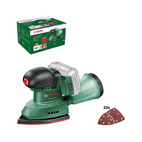 Bosch Home and Garden Bosch Akku-Multischleifer EasySander 18V-8 (Ohne Akku; 18 Volt System; für die DIY-Holzbearbeitung; 3x Schleifblätter; 20x Schleifpapier; im Karton) – Amazon Edition von Bosch Home and Garden