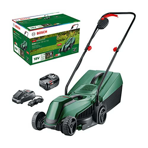 Bosch Home and Garden Bosch Akku-Rasenmäher EasyMower 18V-32-150 (Bis zu 100 m2 mit einem 3,0-Ah-Akku; 18-Volt-System; Schnittbreite: 32 cm; mit Ladegerät und 3,0-Ah-Batterie) von Bosch Home and Garden