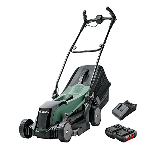 Bosch Home and Garden Akku Rasenmäher EasyRotak 36-550 (36 V, 2x Akku 2,0 Ah, Schnittbreite: 37 cm, Rasenflächen bis 550 m2, im Karton) von Bosch Home and Garden