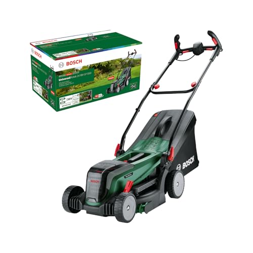 Bosch Akku-Rasenmäher UniversalRotak 2x18V-37-550 (bis zu 500 m2; 18 Volt System; Schnittbreite: 37 cm; ohne Akku und Ladegerät) von Bosch