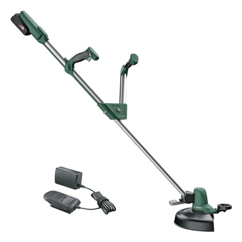 Bosch Akku Rasentrimmer UniversalGrassCut 18-260 (1x Akku 2,0 Ah, 18 Volt System, Schnittkreisdurchmesser: 26 cm, verstellbare Handgriffe, im Karton) von Bosch Home and Garden