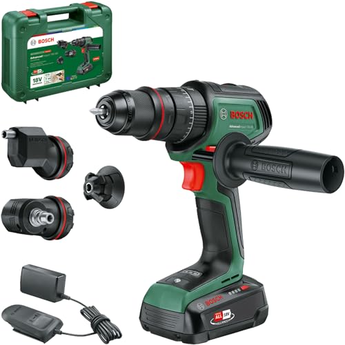 Bosch Akku-Schlagbohrschrauber AdvancedImpact 18V-80 QuickSnap (18V; bürstenloser Motor; 82 Nm; mit Winkel-, Exzenter- und Magnetaufsatz; Akku und Ladegerät) – Amazon Exclusive von Bosch Home and Garden