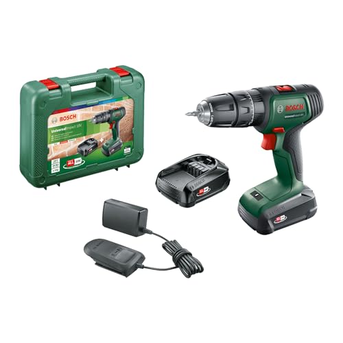 Bosch Akku Schlagbohrschrauber UniversalImpact 18 (2 Akkus, 18 Volt System, im Koffer) von Bosch