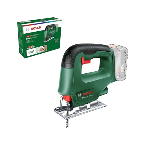 Bosch Akku Stichsäge EasySaw 18V-70 (ohne Akku, 18 Volt System, 1x Stichsägeblatt, im Karton) – Testnote: gut (Magazin: selbst ist der Mann) von Bosch