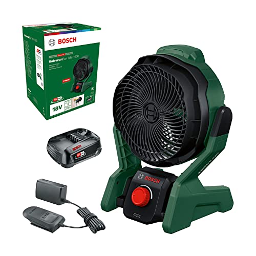 Bosch Akku-Ventilator UniversalFan 18V-1000 (1x 2,0Ah Akku; 18-Volt-System; für Heimwerker, Camping und mehr; Luftvolumenstrom: 1.000 m³/h; im Karton) von Bosch
