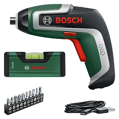 Bosch Home and Garden Bosch Akkuschrauber IXO Wasserwaagen-Set (7. Generation; 3,6V; 2,0Ah; 5,5Nm; Set inkl. Mini-Wasserwaage, mit Mikro-USB-Kabel; schraubt bis zu 190 Schrauben; im Karton) von Bosch Home and Garden