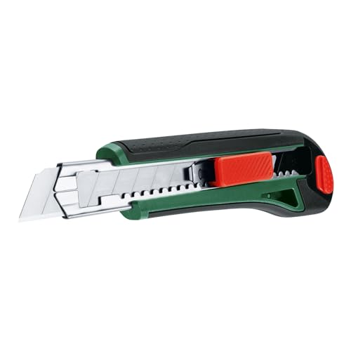 Bosch Cutter-Messer (extra scharfes Messer mit 18mm Abbrechklingen; SK5-Stahl; ergonomischer Softgrip; Auto-Lock Klingenarretierung, automatischer Klingennachschub) von Bosch