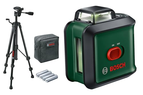 Bosch Kreuzlinienlaser UniversalLevel 360 mit Premium-Stativ (vertikale + horizintale Laserlinien inkl. 360° zum Ausrichten im ganzen Raum) von Bosch