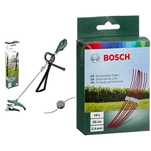 Bosch Elektro Freischneider Motorsense AFS 23-37 (950 W, SchnittkreisØ: 23 cm (Messer), 37 cm (Faden), FadenØ: 3,5 mm, im Karton) & F016800181 Trimmerfaden extra stark / 26 cm Art 26 combitrimm von Bosch Home and Garden