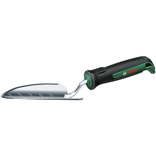 Bosch Garden Handwerkzeug Pflanzkelle (Ein- und Umpflanzen von Setzlingen, Messen der Pflanztiefe für Blumenzwiebeln, robust, Edelstahl, Softgrip Handgriff, ergonomisch) von Bosch Home and Garden