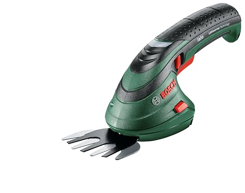 Bosch Akku Grasscheren Set Isio (3,6 Volt, Messerlänge 12 cm, Messerabstand 8 mm, in Softcase) von Bosch