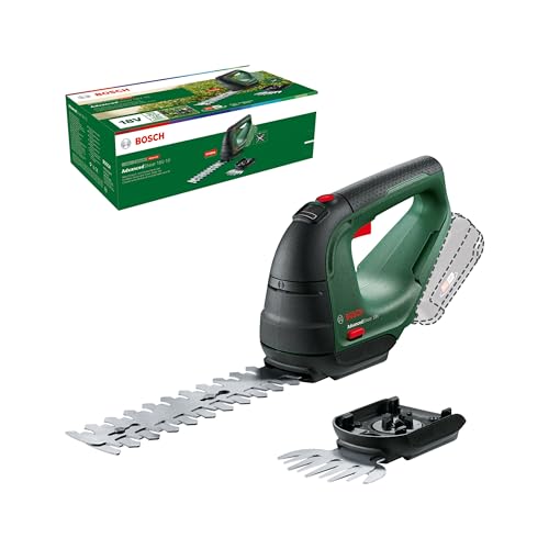 Bosch Akku-Grassschere/Heckenschere AdvancedShear 18V-10 (ohne Akku, 18-Volt-System, schneidet bis zu 85 m² pro Akkuladung, mit Strauch- und Grasscherenmesser) von Bosch Home and Garden