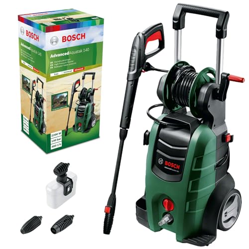 Bosch AdvancedAquatak 140 Hochdruckreiniger - 2100 Watt, 140 bar, 450 l/h, vielseitige Reinigungsmöglichkeiten, Aufbewahrungsfach, inkl. Zubehör von Bosch