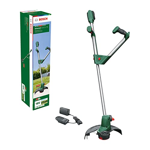 Bosch Home and Garden Bosch Akku Rasentrimmer UniversalGrassCut 18V-260 (1x Akku 2,0 Ah, 18 Volt System, Schnittkreisdurchmesser: 26 cm, verstellbare Handgriffe, im Karton) Classic Green von Bosch Home and Garden