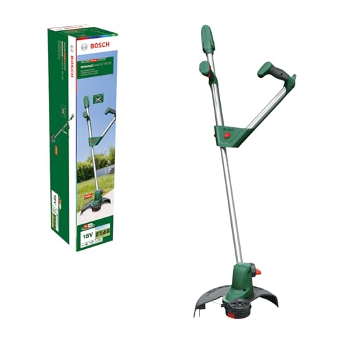 Bosch Akku Rasentrimmer UniversalGrassCut 18V-26 (ohne Akku, 18 Volt System, Schnittkreisdurchmesser: 26 cm, verstellbare Handgriffe, im Karton) von Bosch