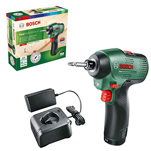 Bosch Home and Garden 06033D6001 Bosch Drehschlagschrauber EasyImpactDrive 12 (1 Akku, 12 Volt System, im Karton) von Bosch Home and Garden