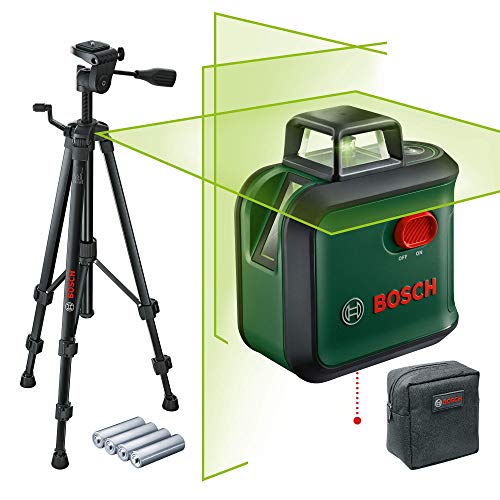 Bosch Kreuzlinienlaser AdvancedLevel 360 mit Premium-Stativ (3 Laserlinien inkl. 360° zum Ausrichten im ganzen Raum) von Bosch Home and Garden