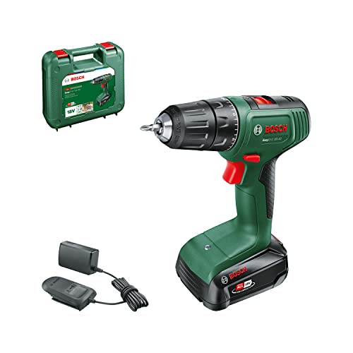 Bosch Akkuschrauber EasyDrill 18V-40 (Schrauben oder Bohren in Holz, Metall und Kunststoff; 18 Volt System; 1x Akku 2,0 Ah; im Koffer) von Bosch